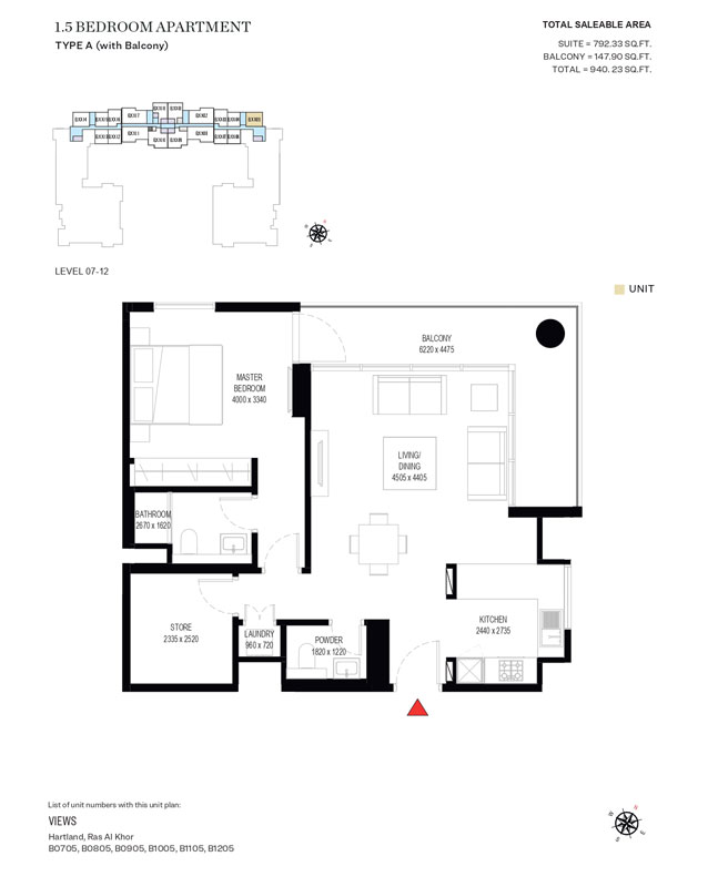 Crest Grande Tower B At Sobha Hartland, Dubai - Floor Plans