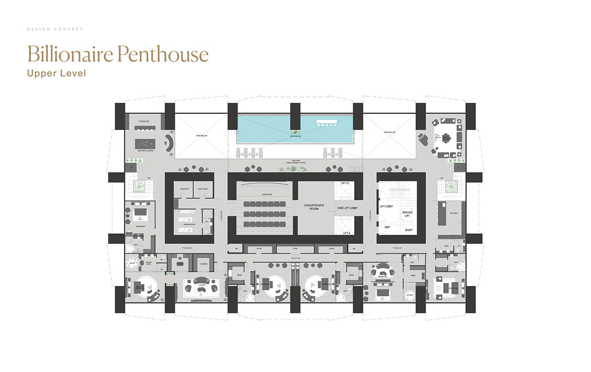 Billionaire Penthouse, Upper Level