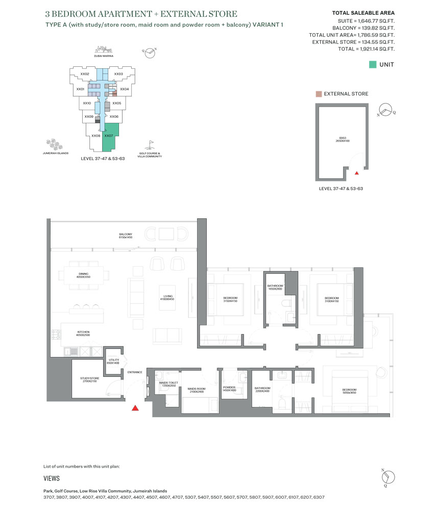 Sobha Verde Luxury Apartments at JLT, Dubai - Floor Plan