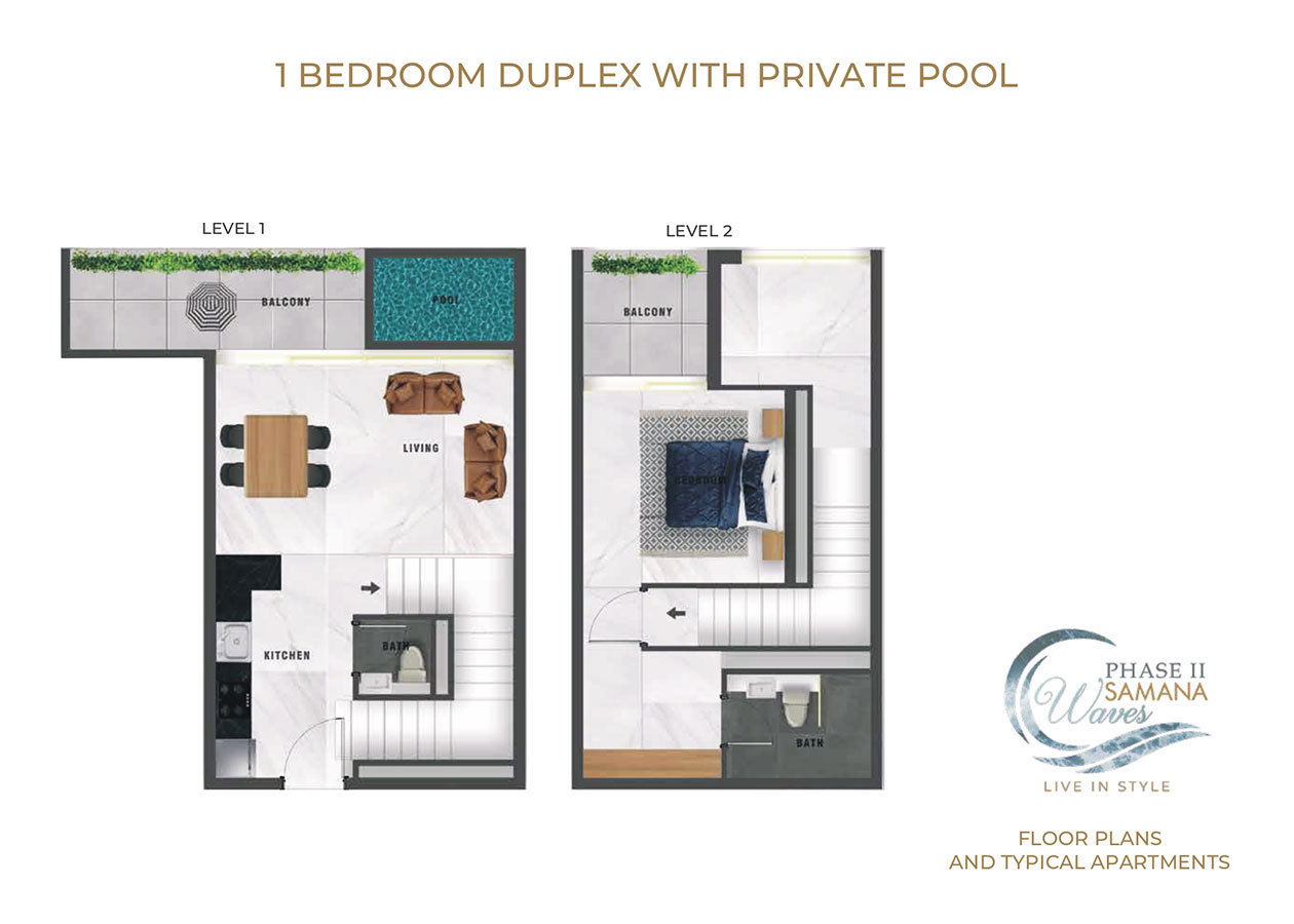 1 BHK Duplex with Private Pool