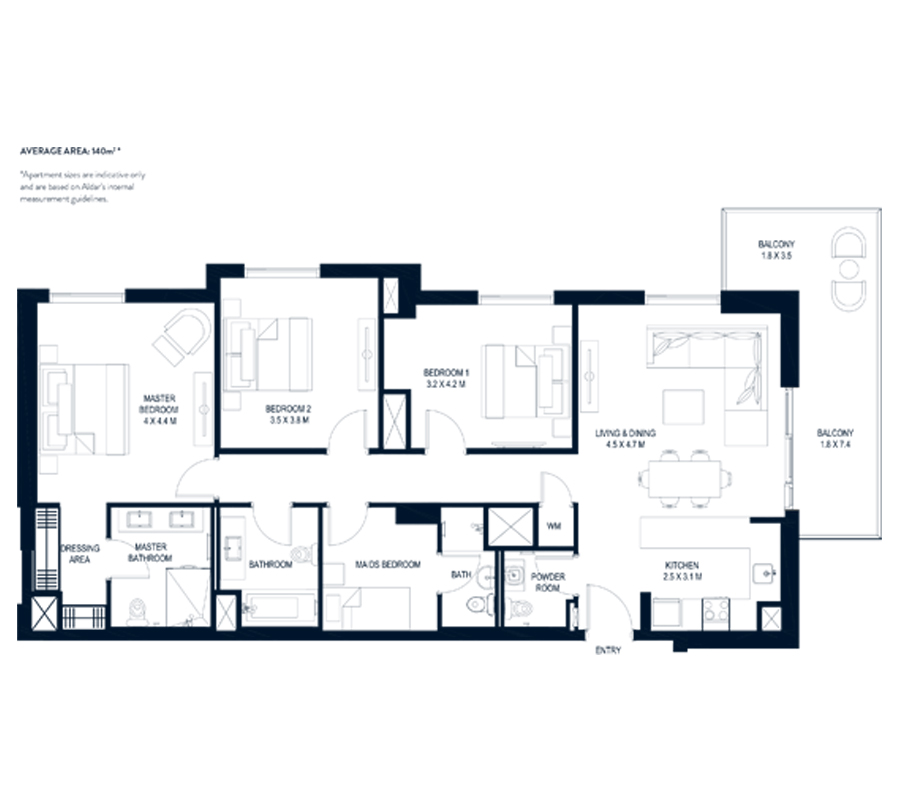 Waters Edge by Aldar Floor Plan & Layouts