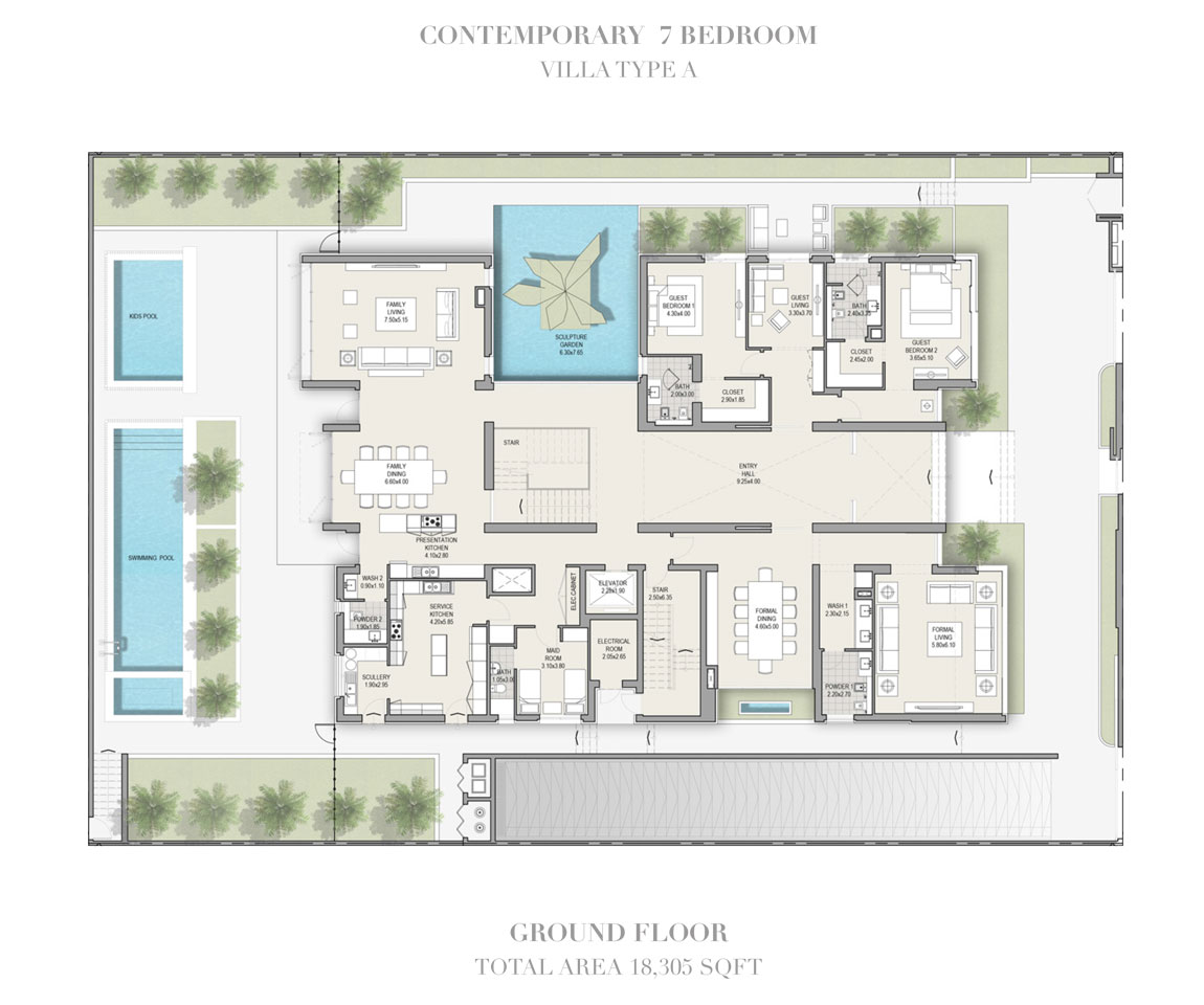 District One Mansions - MBR City in Dubai | District One Floor Plan