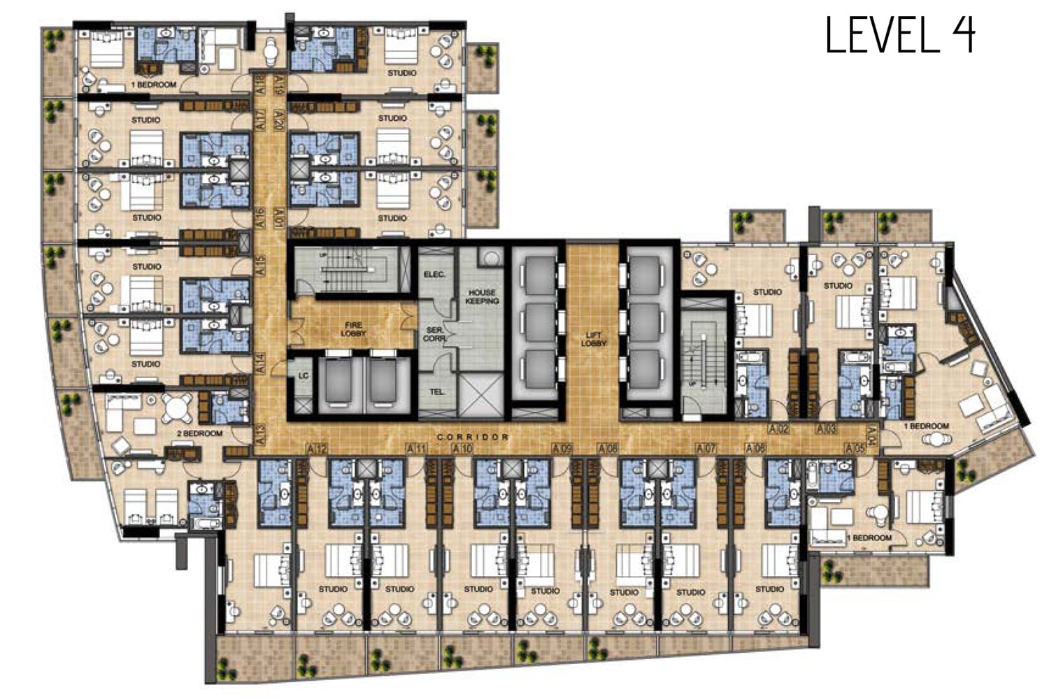 Radisson Hotel At Damac Hills Dubai Damac Properites Floor Plan