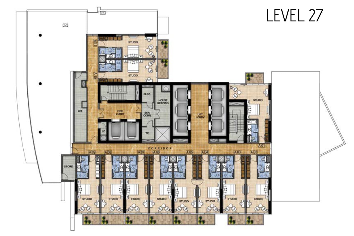 Damac Radisson Hotel Floor Plans and Sizes at Damac Hills