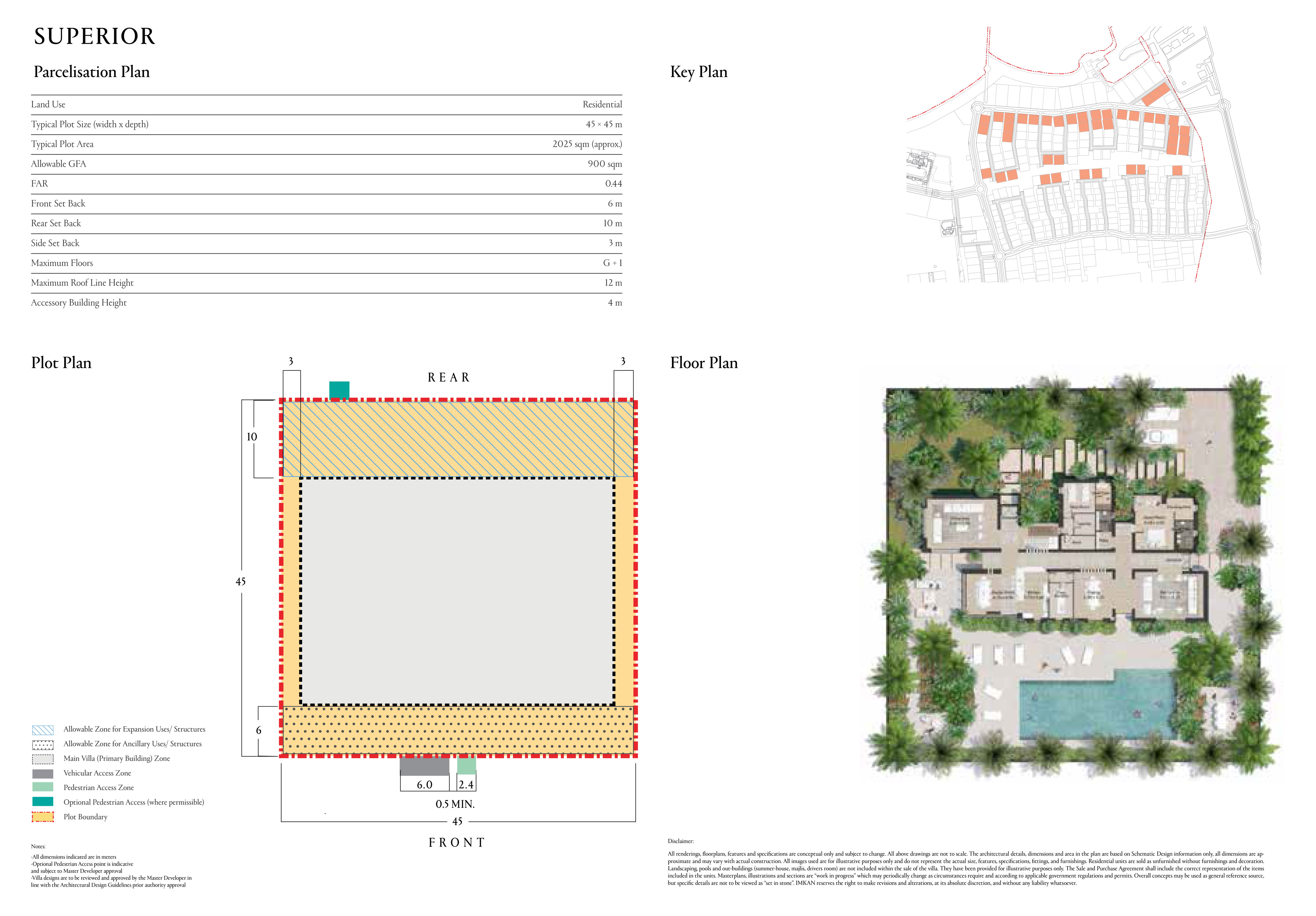 Superior Land Plots Floor Plans Sizes IMKAN Properties