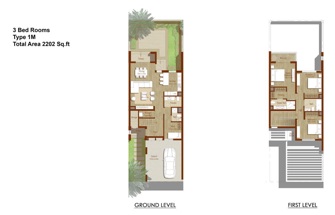 Reem Townhouses by Emaar Properties Floor Plan