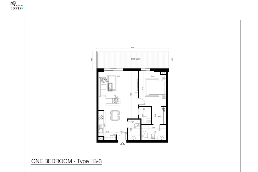 1 Bedroom - Type 1B-3