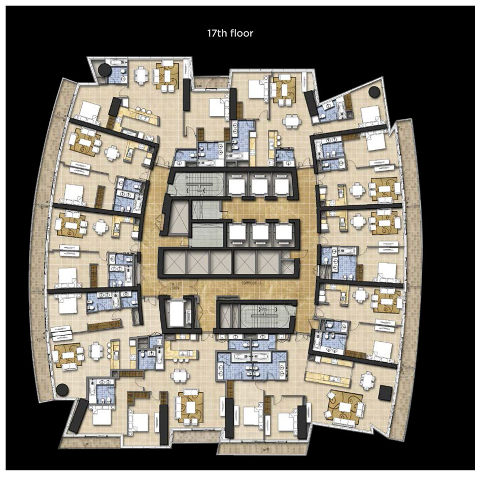 Damac Heights in Dubai Marina Floor Plan