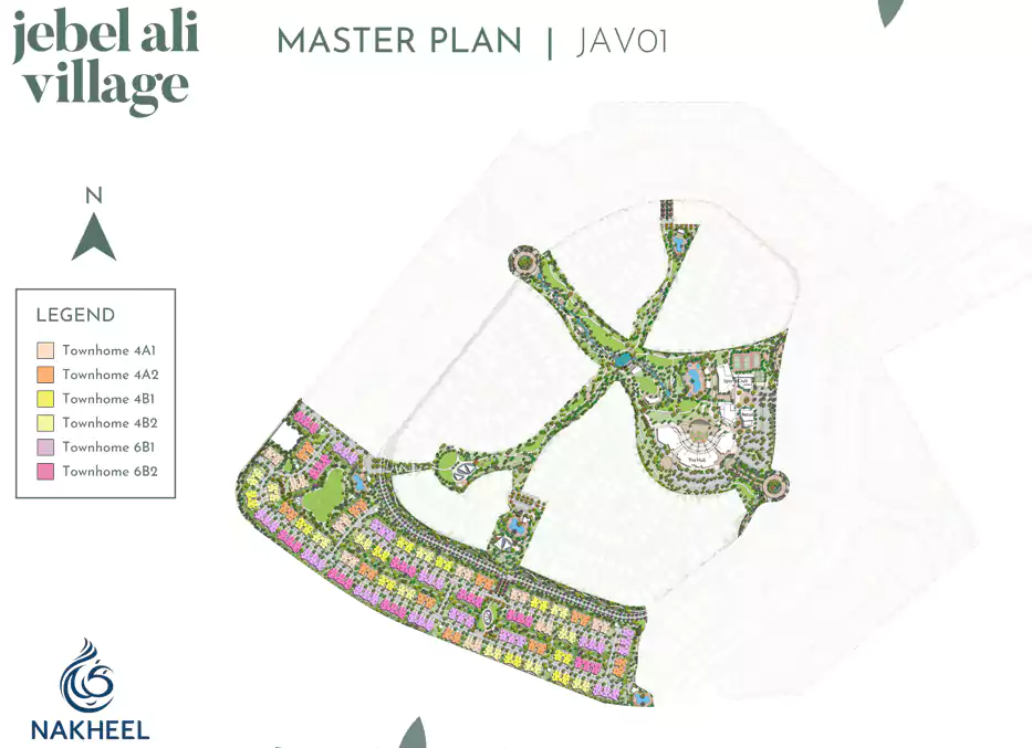 Jebel Ali Village Townhouses -  Master Plan 