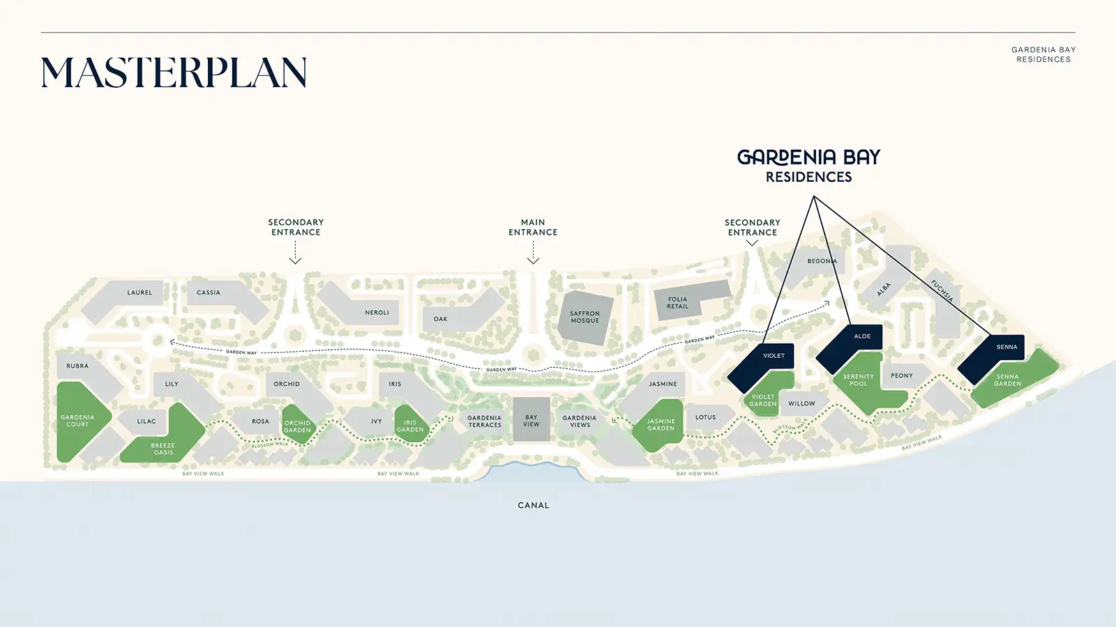 Gardenia Bay at Yas Island Master Plan