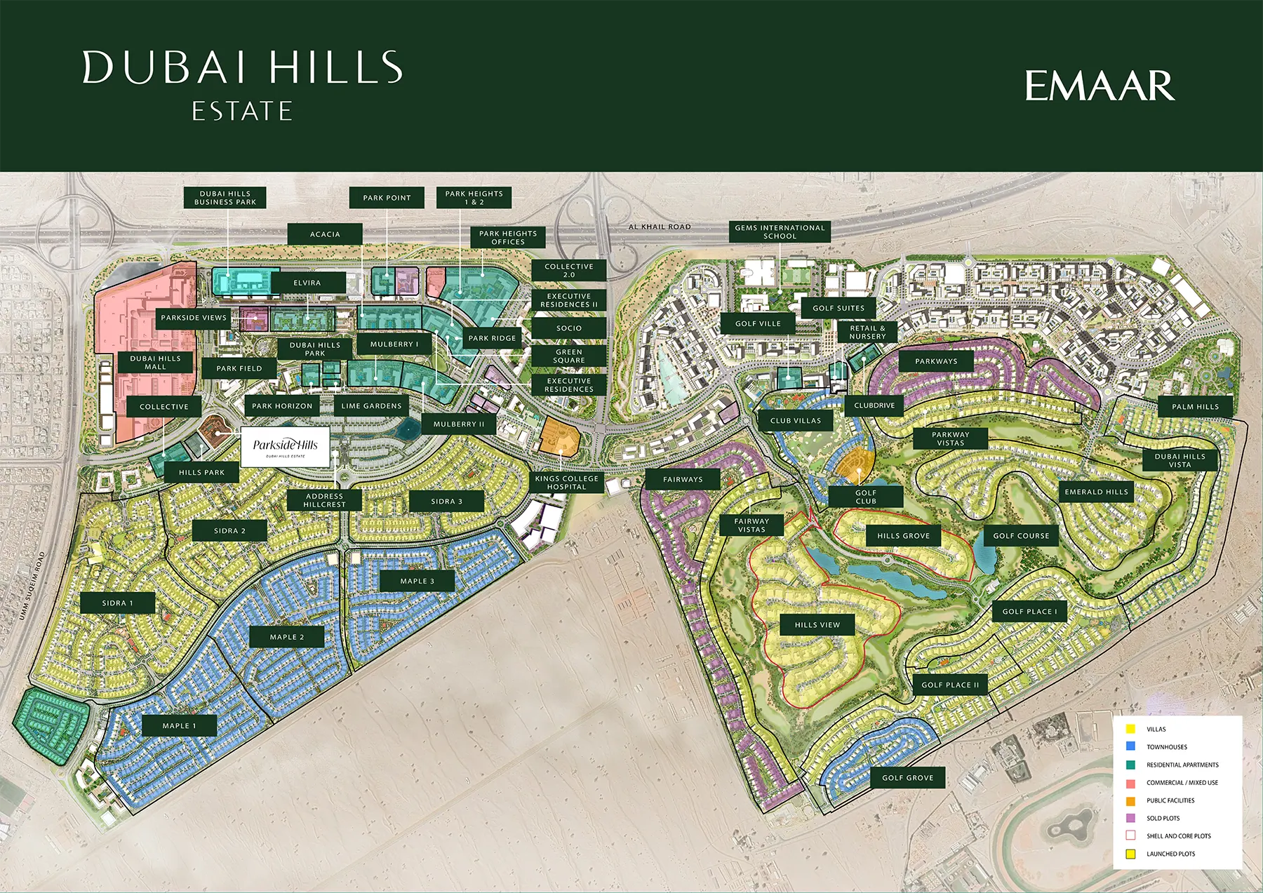 Emaar Parkside Hills Master Plan