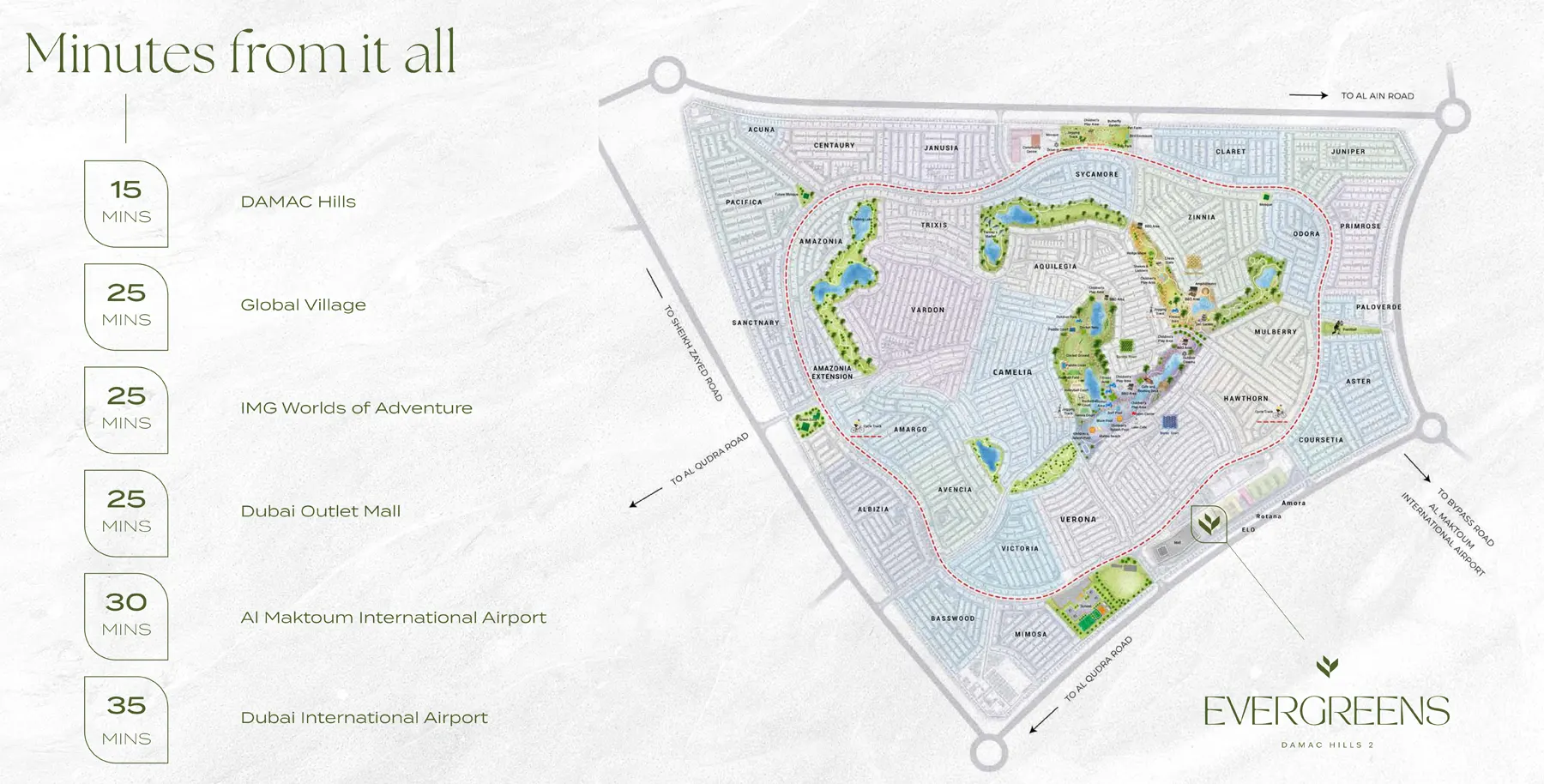 Evergreens at Damac Hills 2 Master Plan