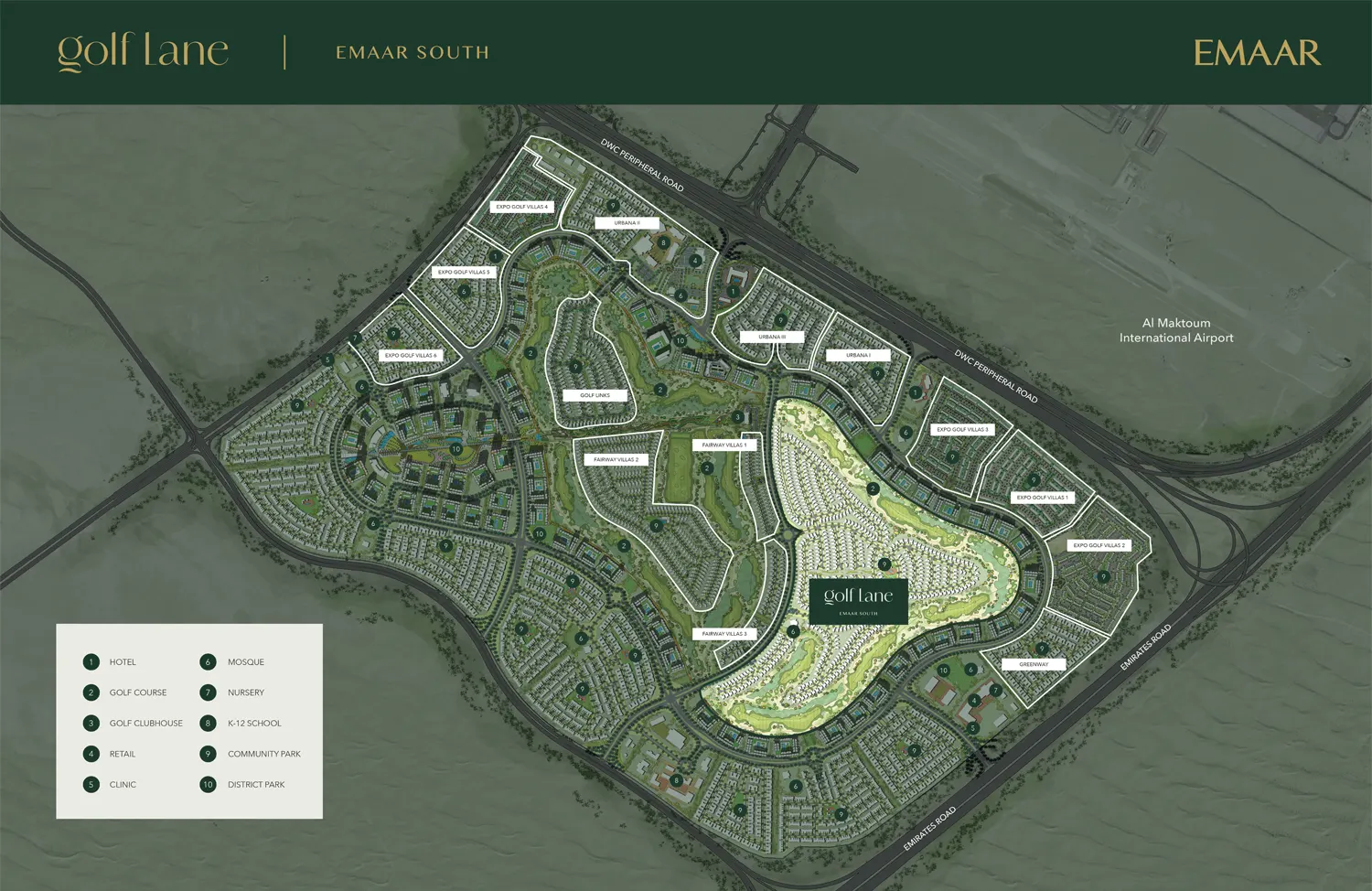Golf Lane at Emaar South Master Plan