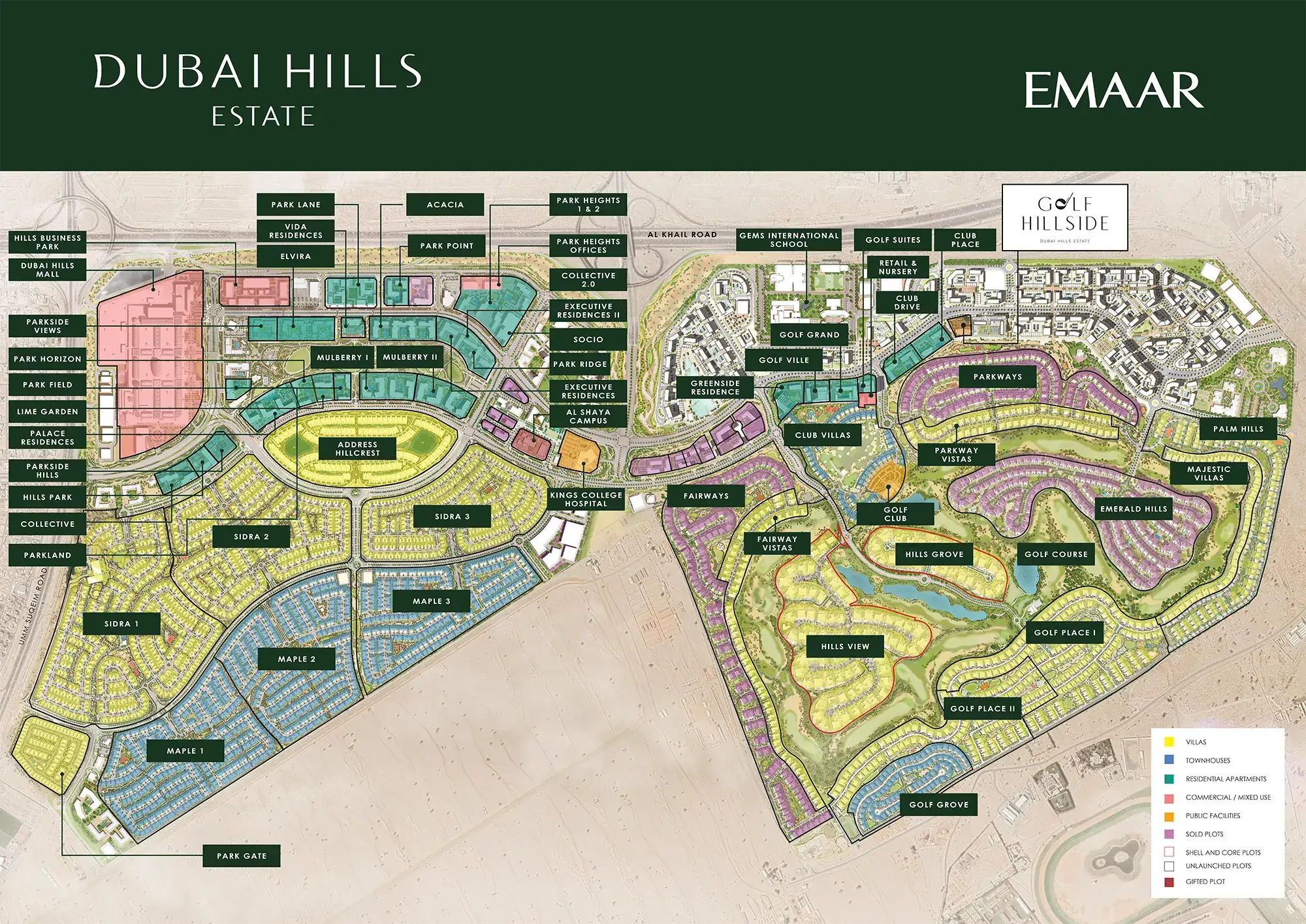 Golf Hillside at Dubai Hills Estate Master Plan