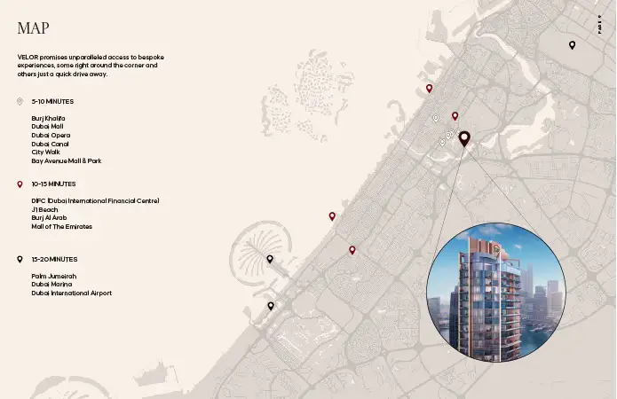 Velor Tower at Business Bay Master Plan