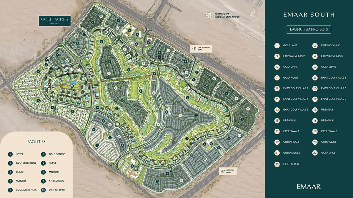 Golf Acres at Emaar South Master Plan