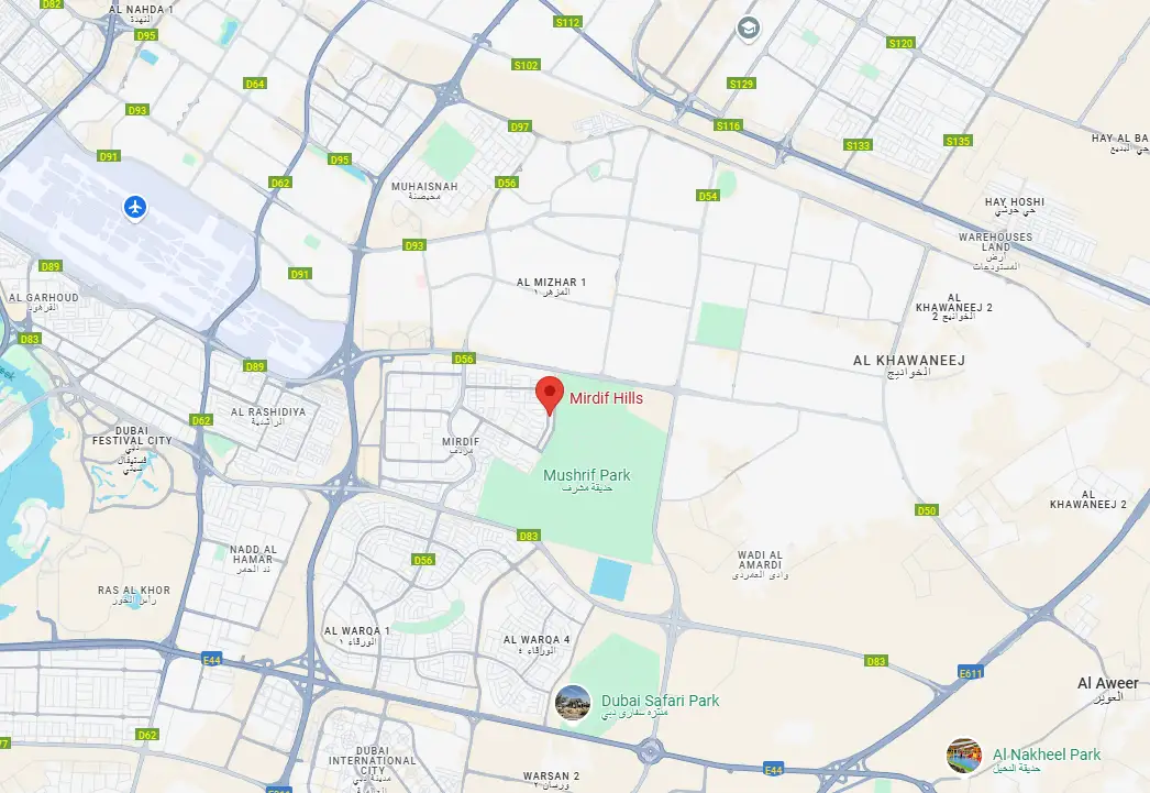 Asayel Avenue at Mirdif Hills Master Plan