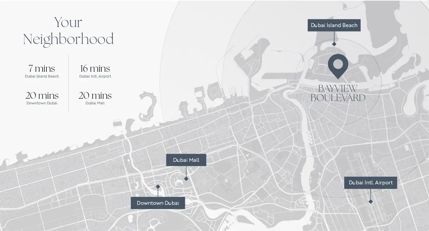 Bayview Boulevard at Dubai Islands Master Plan