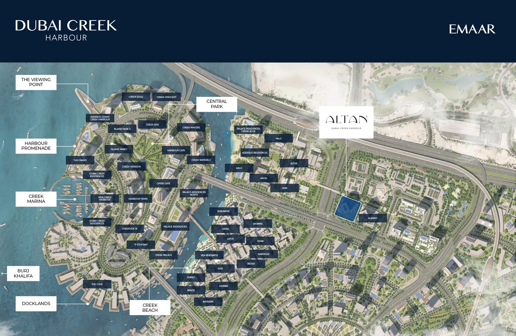 Altan at Dubai Creek Harbour Master Plan