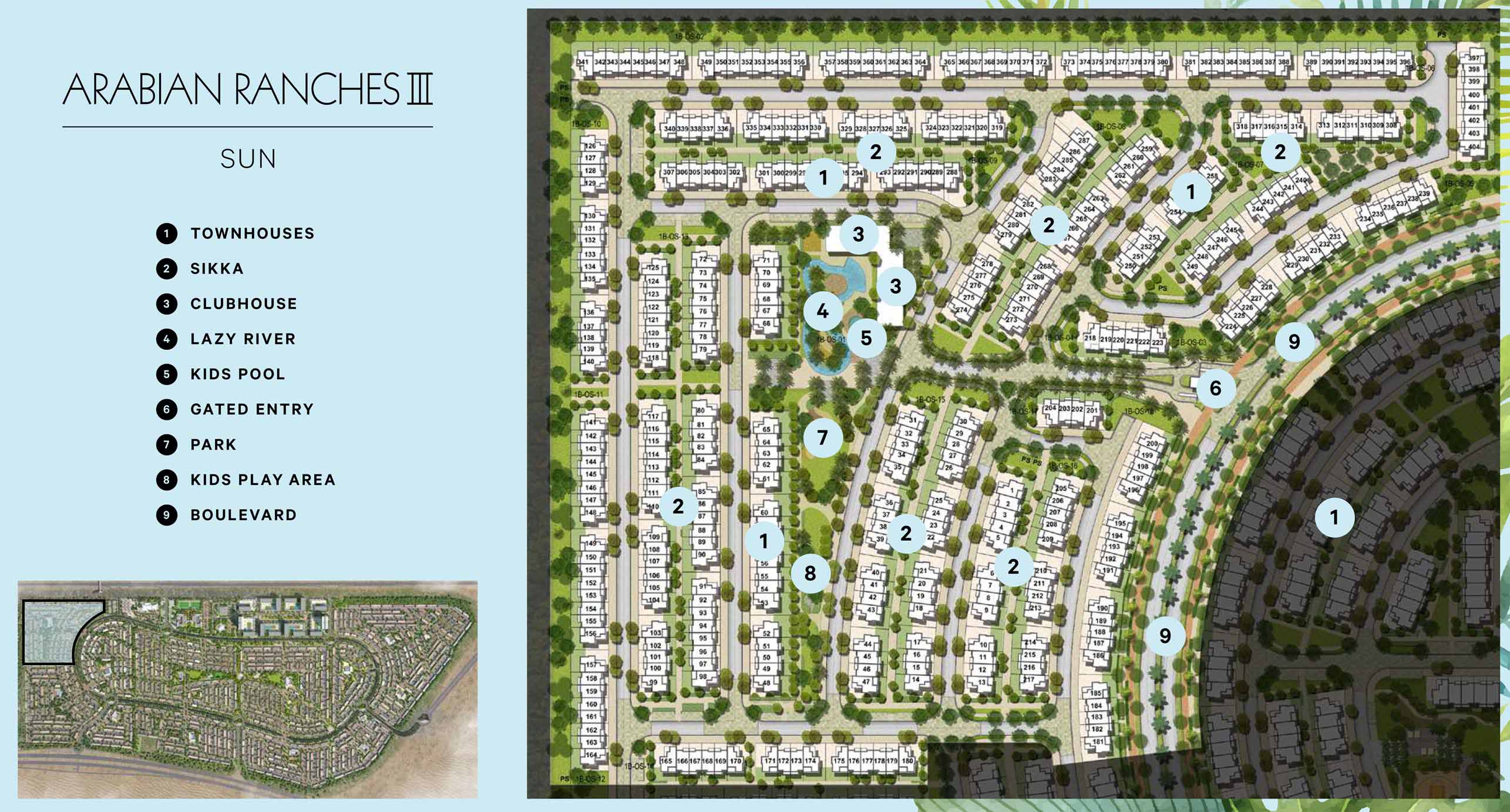 Emaar Sun Townhouses at Arabian Ranches III - Master Plan