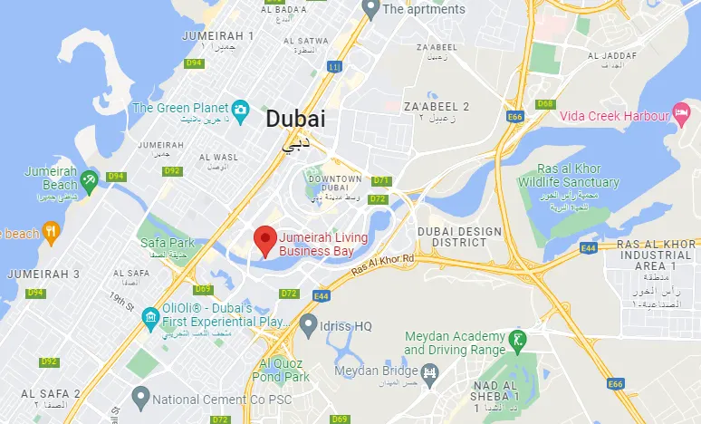 Jumeirah Living Business Bay -  Location Plan