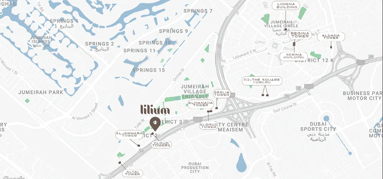 Lilium Tower at JVT -  Location Plan