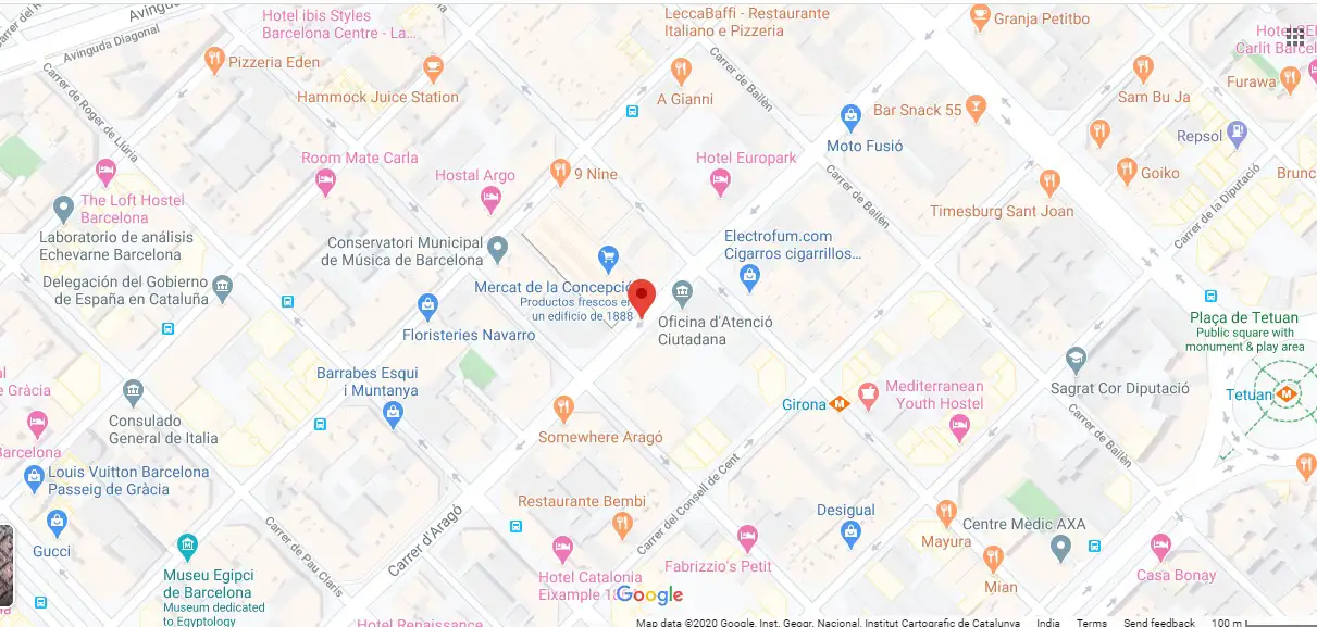 Arago Barcelona -  Location Plan