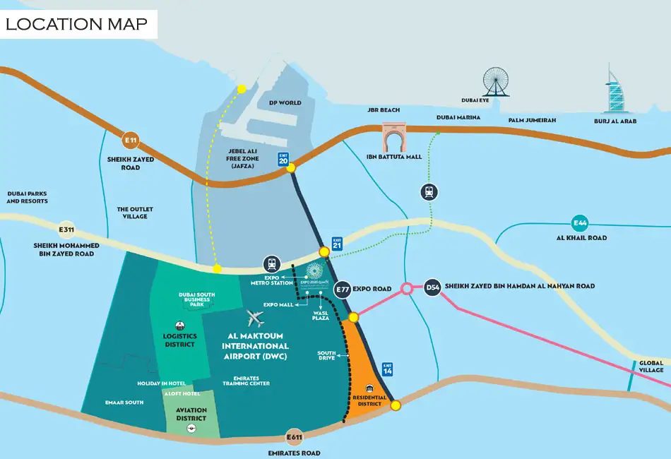 Dubai South Plots -  Location Plan